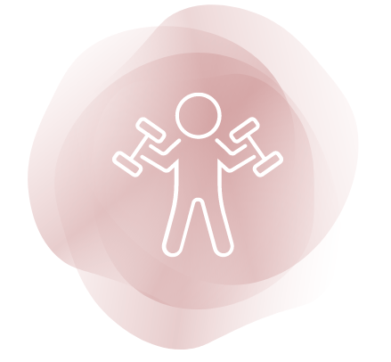 Rosa Kreis mit sportlicher Figur – Icon Sport & Bewegung