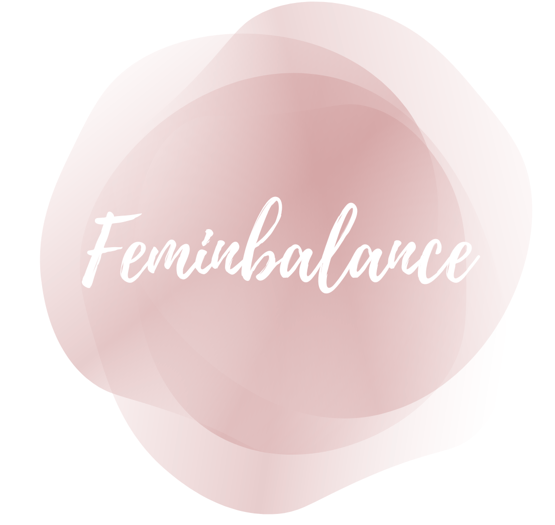 Feminbalance Logo – rosa Kreise mit Schriftzug Feminbalance